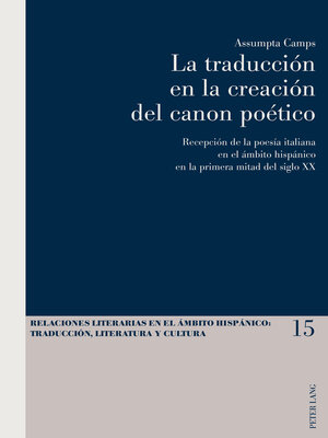 cover image of La traducción en la creación del canon poético